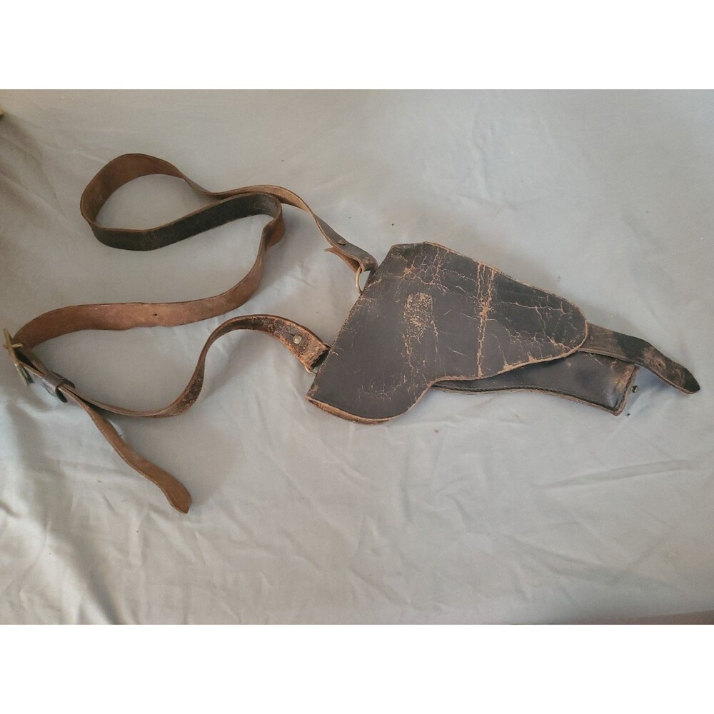 pre-WWII Spanish Military Leather Holster w/Shoulder Strap for Astra 400 Pistol